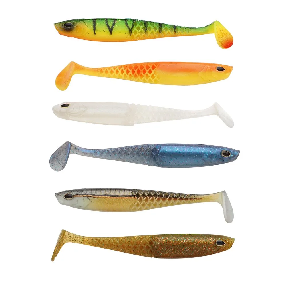 Berkley sada gumových nástrah powerbait cullshad slim dark water mix - 10 cm 5 g 6 ks