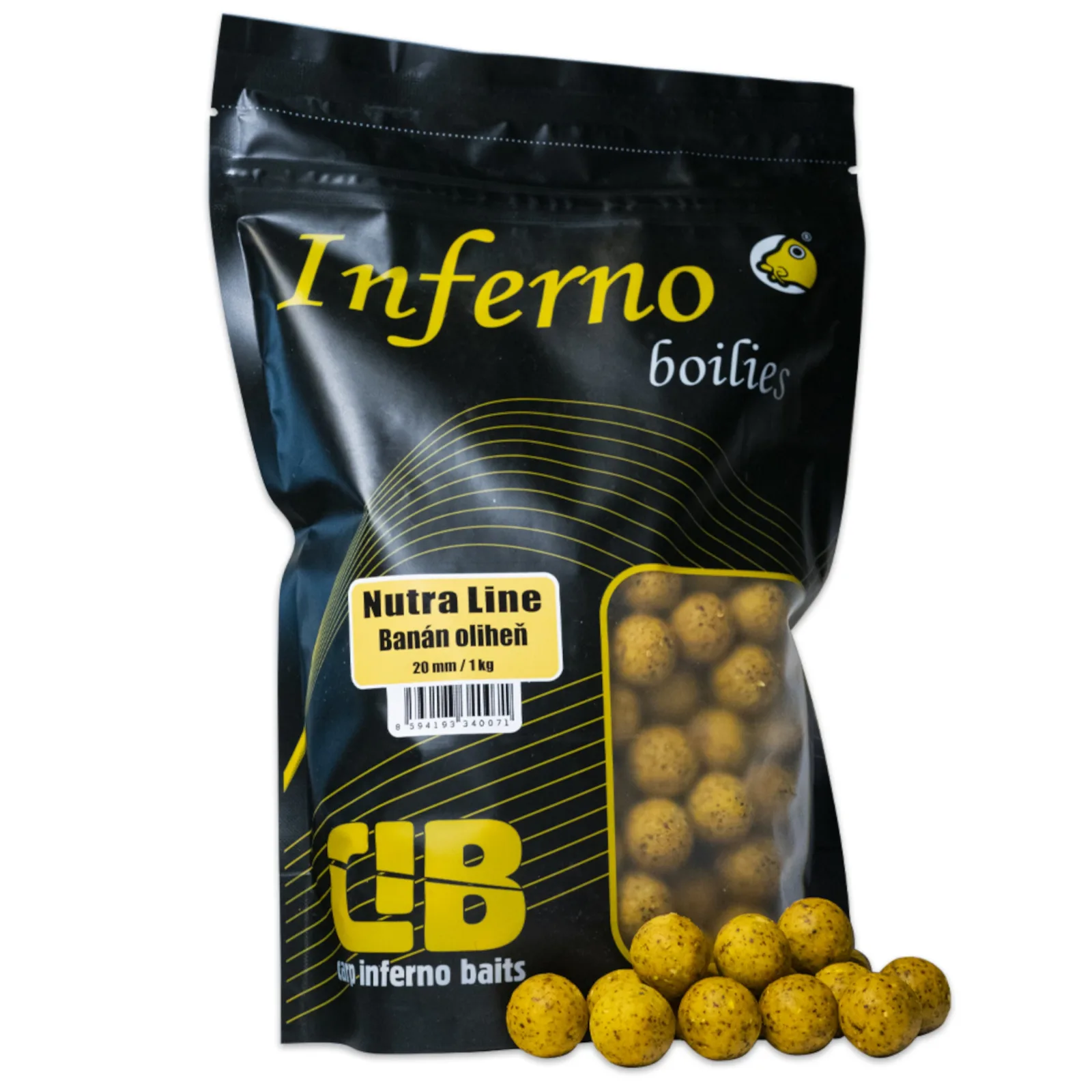 Carp Inferno Boilies Nutra Line Banán/Oliheň Hmotnost: 1kg, Průměr: 20mm
