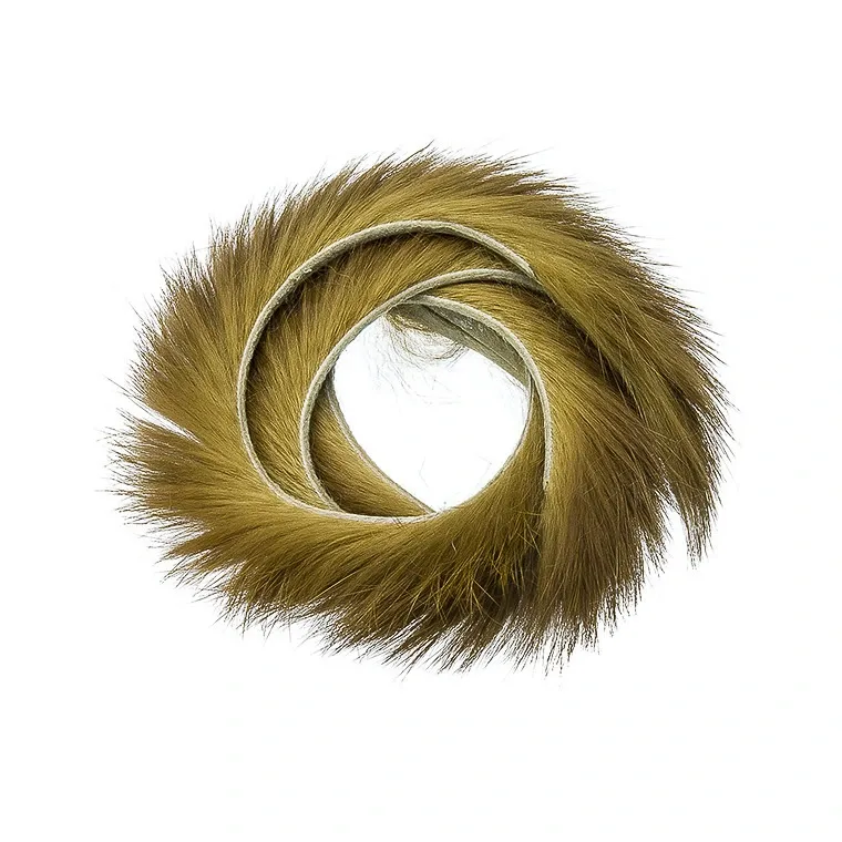 Hends Proužky Králičí Kůže Zonker Strips Rabbit 4mm Brown Olive