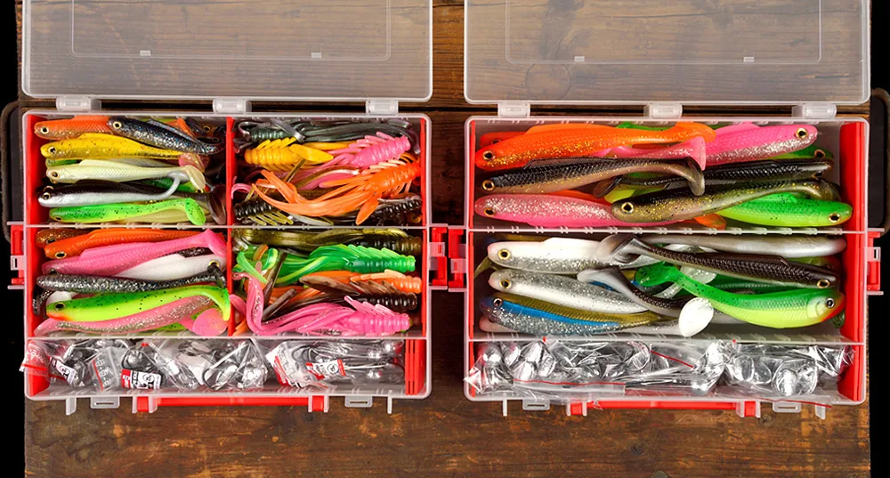Redbass gumová nástraha velká zvýhodněná sada na candáty ebro 151 ks