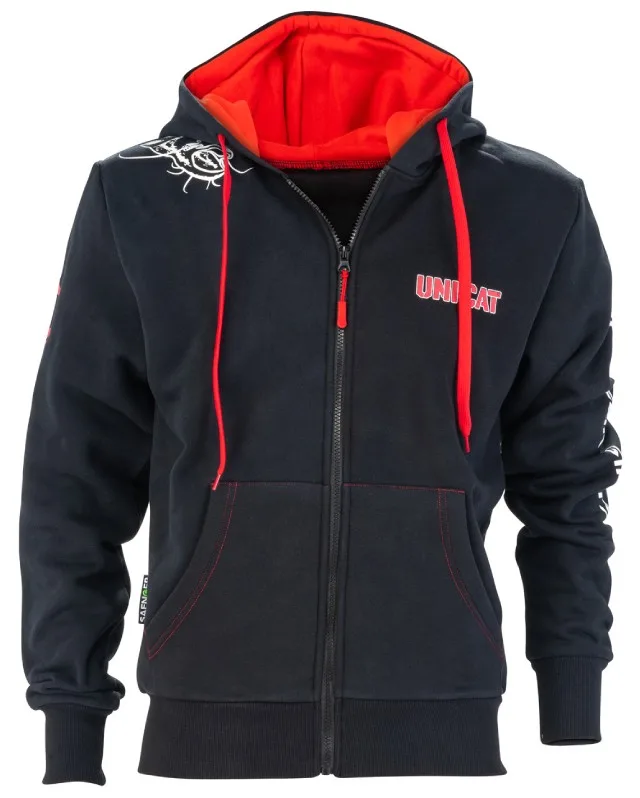 Uni cat mikina team zipper hoodie - m