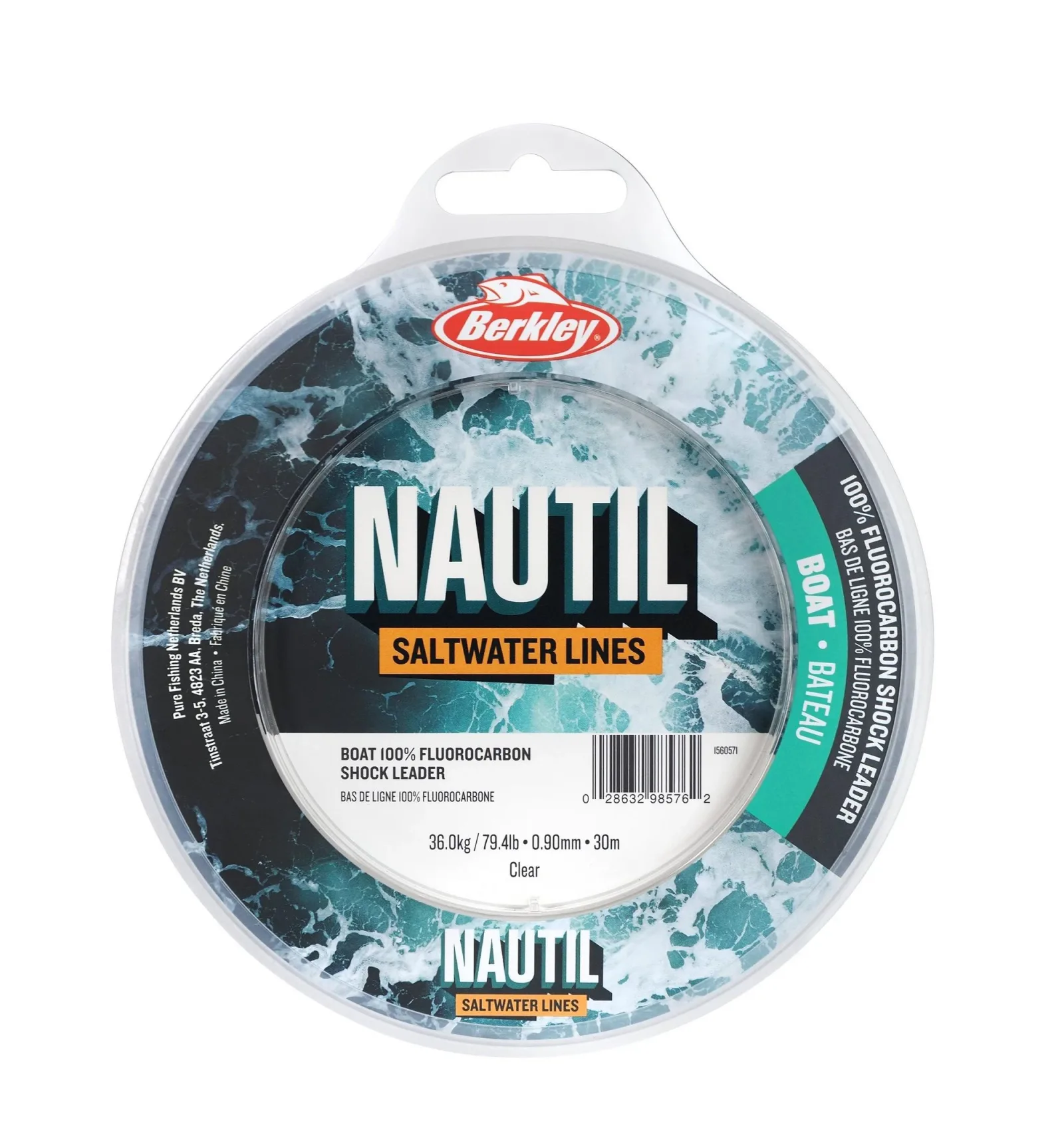 Berkley Fluorocarbon Nautil Boat Shockleaderk Clear 30m Nosnost: 18,9kg, Průměr: 0,60mm