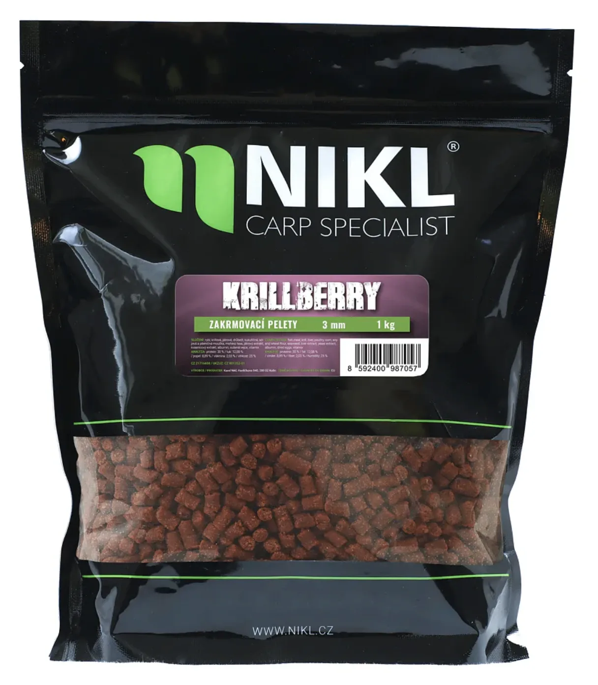 Nikl Pelety KrillBerry Hmotnost: 1kg, Průměr: 3mm