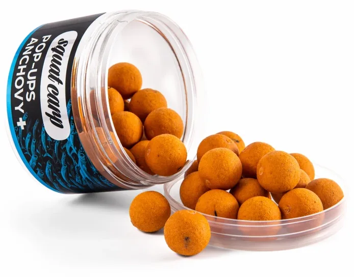 Squat carp plovoucí boilies pop-up anchovy+ 60 g - 12 mm