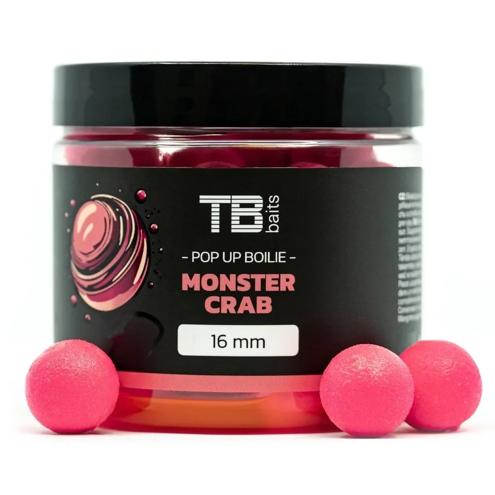TB Baits Plovoucí Boilie Pop-Up Pink Monster Crab + NHDC 65g 16mm Hmotnost: 65g, Průměr: 16mm