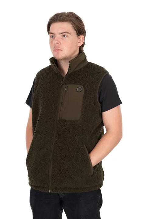 Fox Vesta Olive Sherpa Hybrid Gilet - XXXL