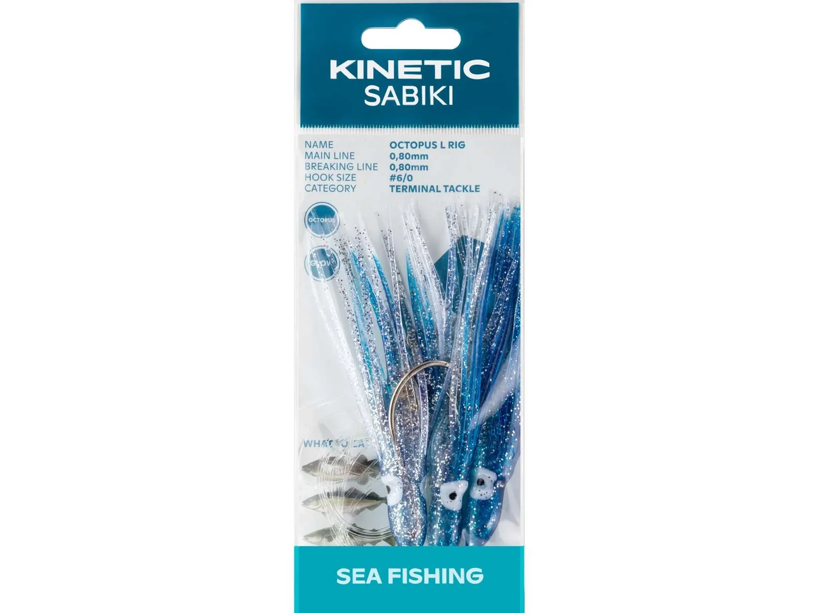 Kinetic Návazec Sabiki Octopus L 3ks Barva: Blue/Red, Velikost háčku: #6/0