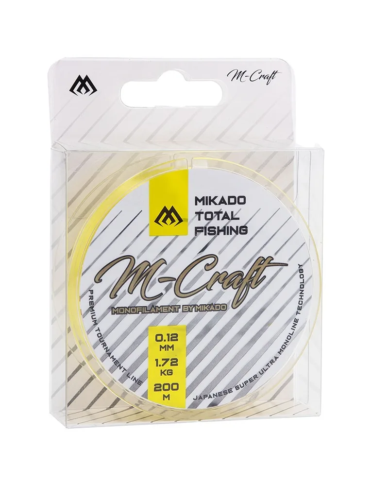 Mikado vlasec m-craft fluo yellow 200 m - 0,14 mm 2,15 kg