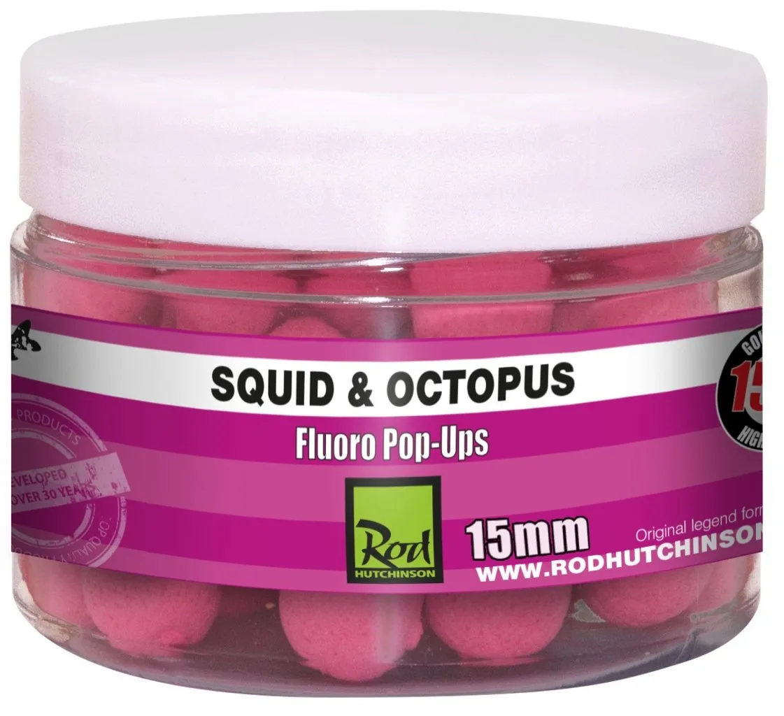 RH Fluoro Pop-Ups Squid Octopus with Amino Blend Swan Mussell 15mm – ROD HUTCHINSON