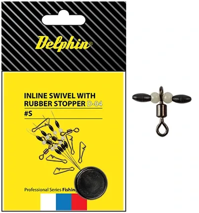 Delphin Obratlík Inline Swivel With Rubber Stopper
