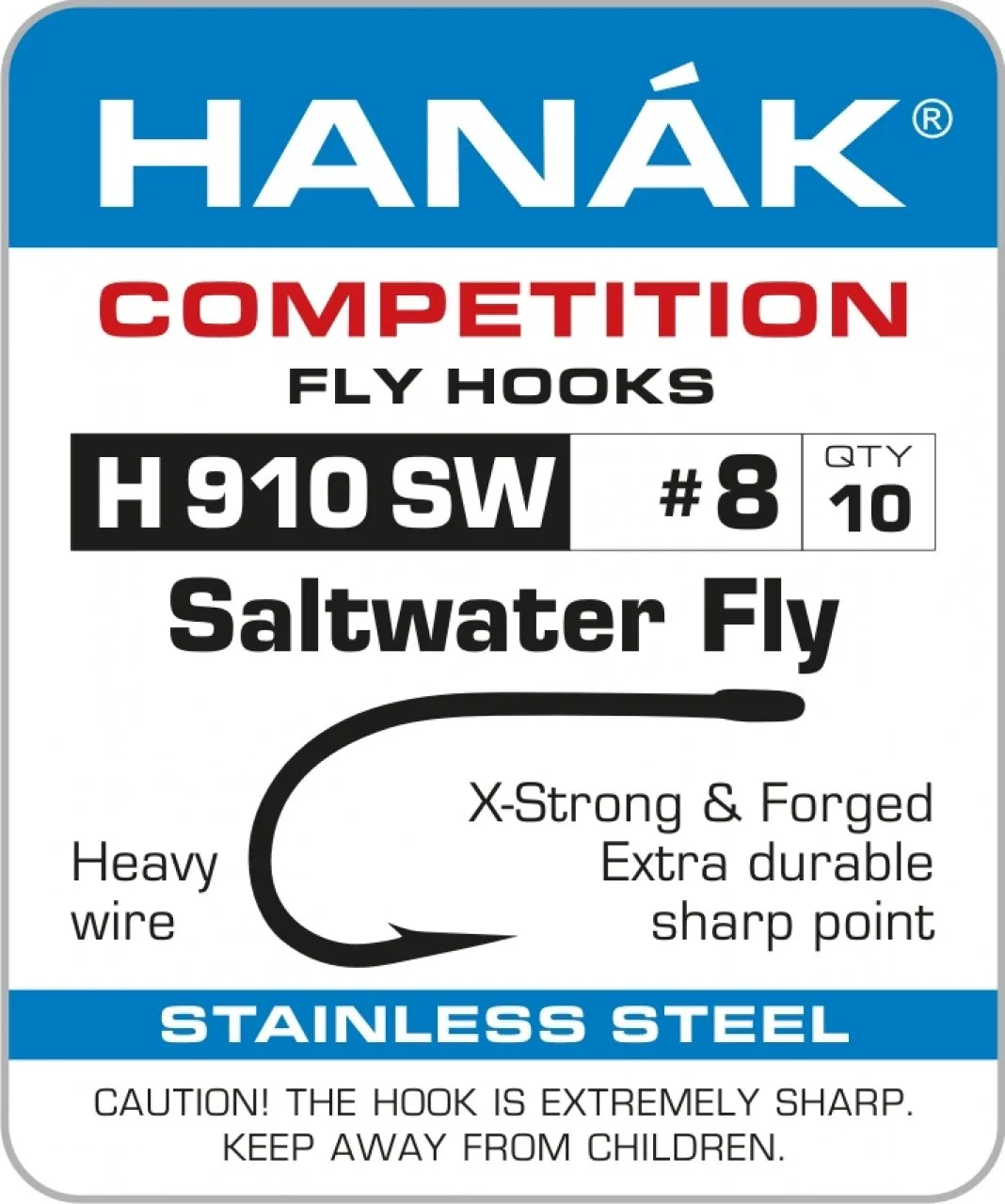 Hanák Competition Hanák Háčky H 910 Saltwater Velikost háčku: #8