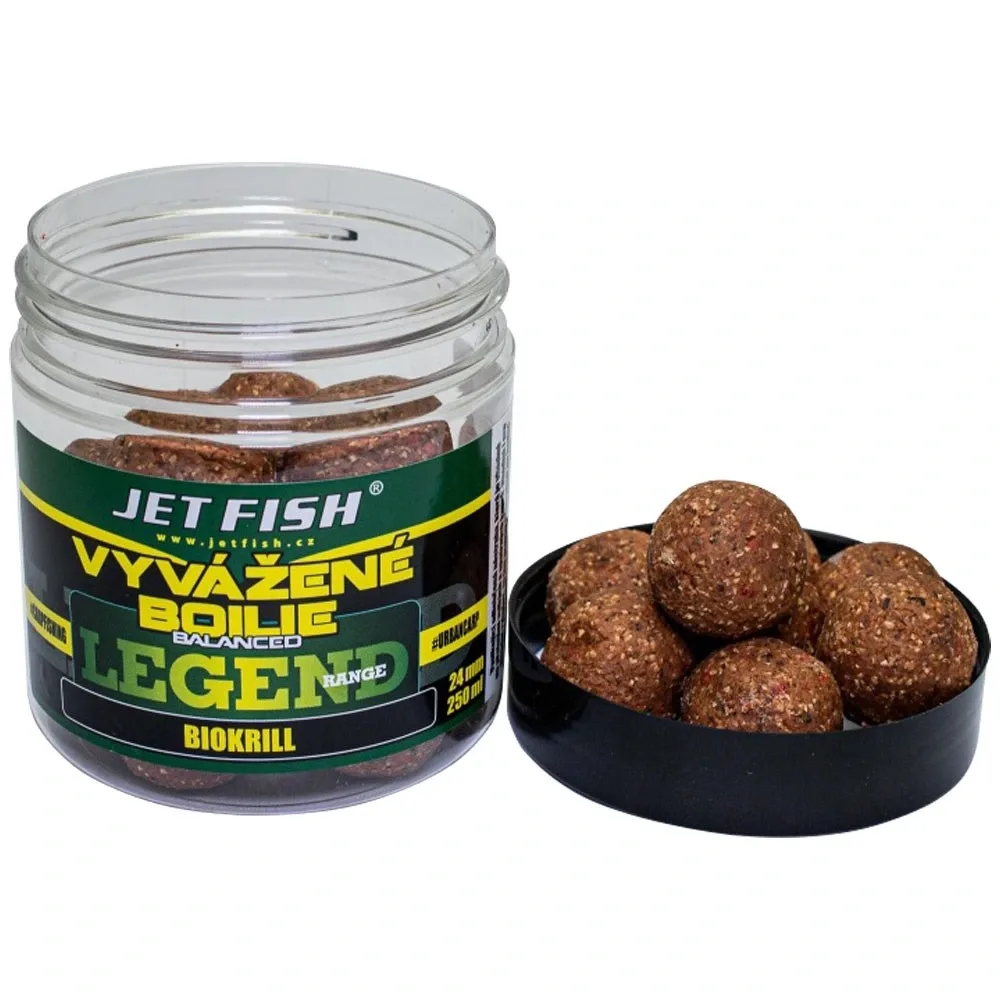 Jet Fish Vyvážené Boilie Legend Range Biokrill 250ml Hmotnost: 250g, Průměr: 20mm