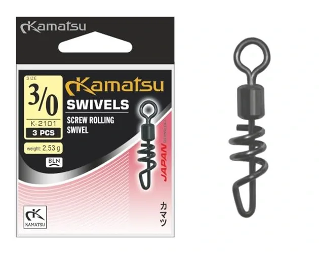 Kamatsu Obratlík s Karabinou Screw RS 3ks Velikost: #1/0