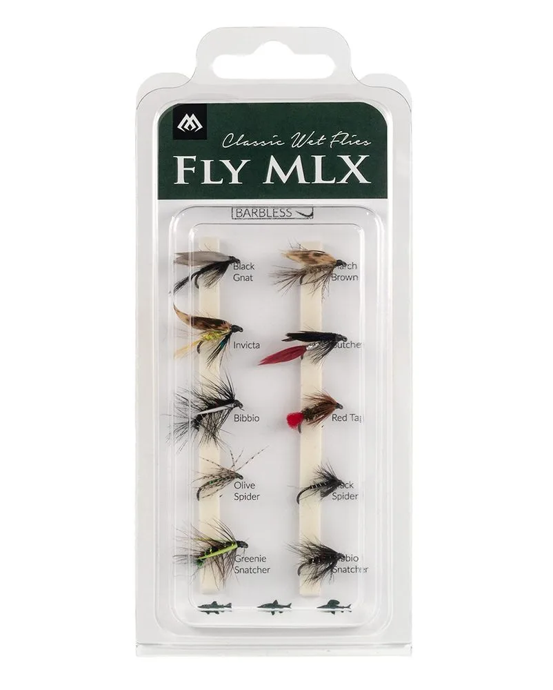 Mikado Sada mokrých mušek Wet Flies Barbless 10ks