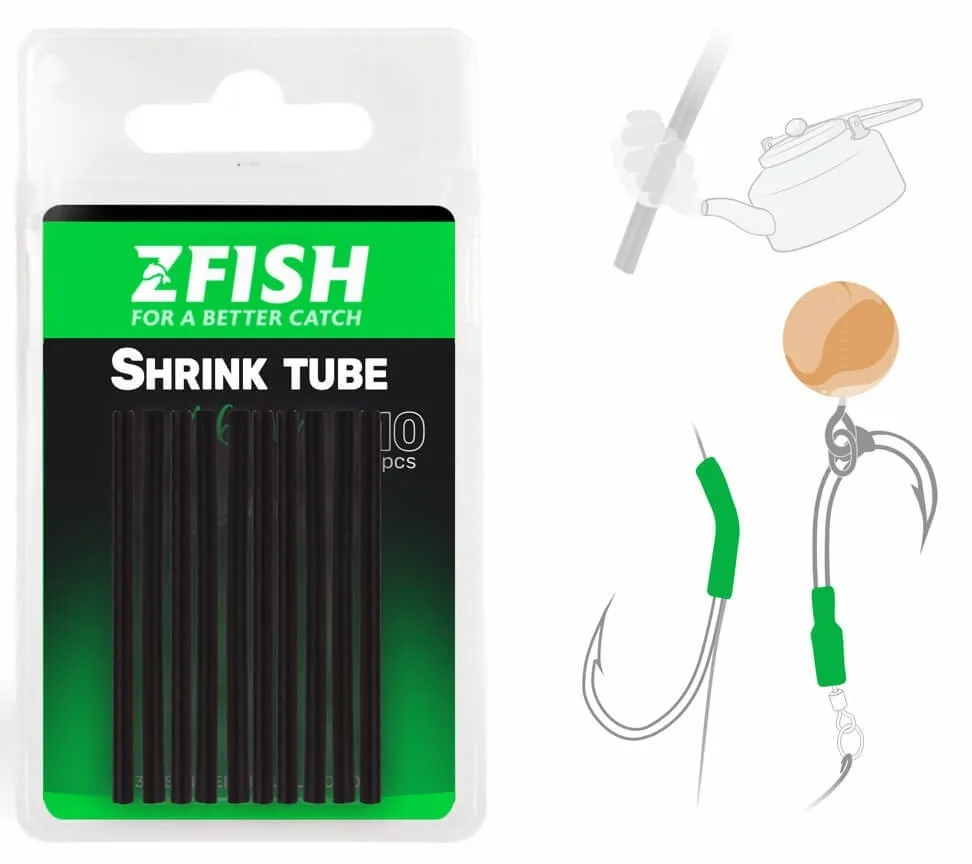 Zfish smršťovací hadička černá 10 ks - 2,4 mm
