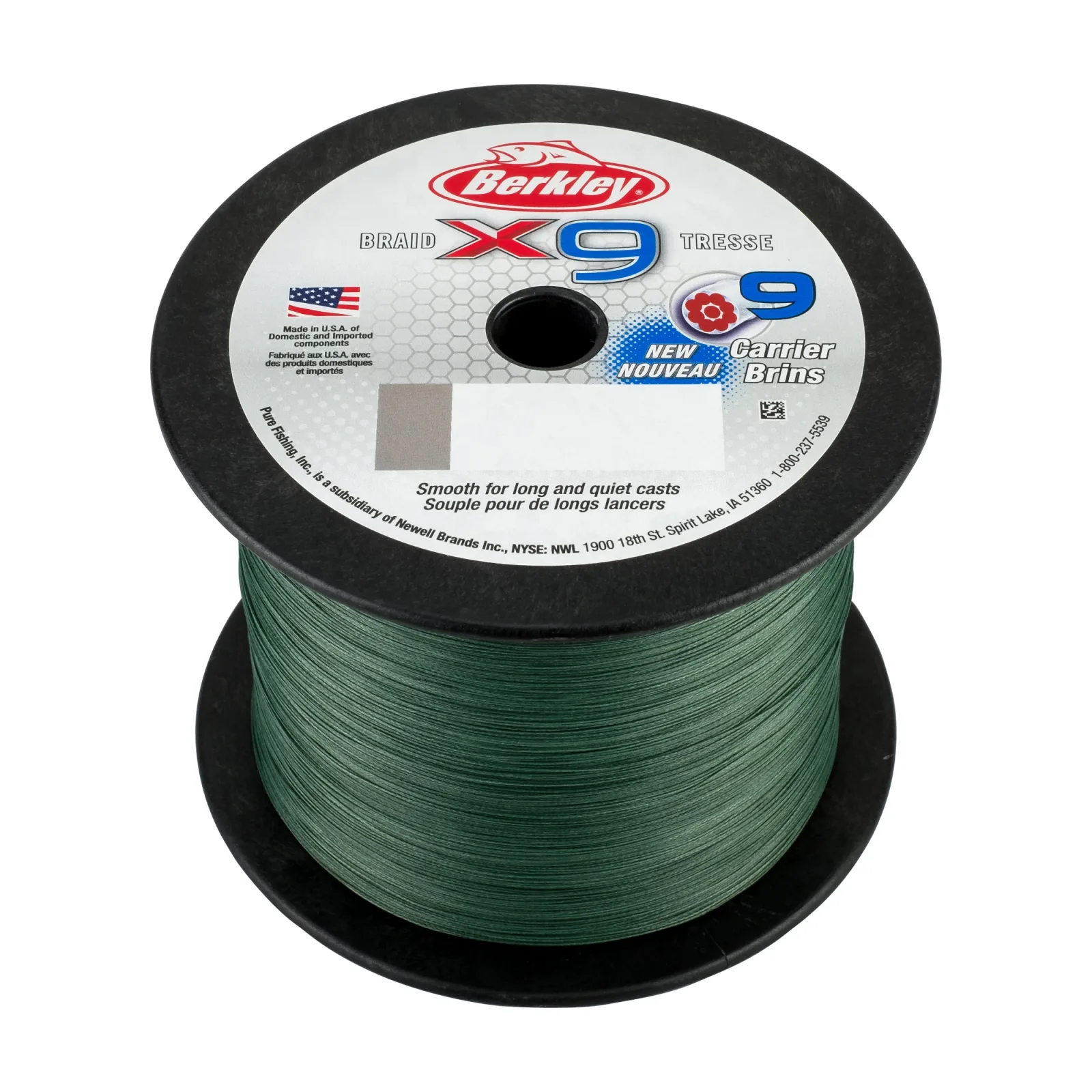 Berkley Šňůra X9 Braid - 1m Nosnost: 27kg, Průměr: 0,25mm