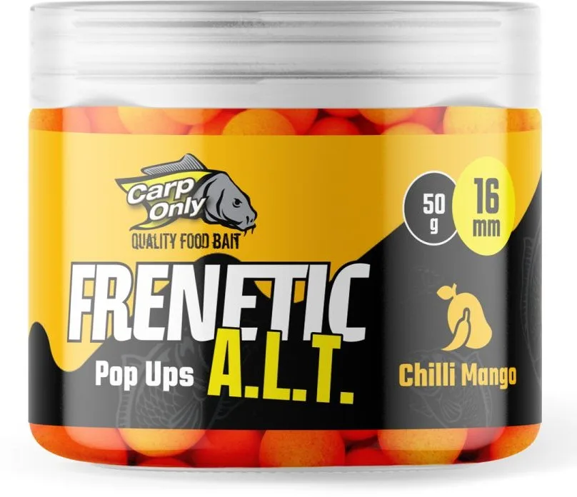 Carp only plovoucí boilies frenetic a.l.t. hi-visual pop ups 16 mm 50 g - chilli mango
