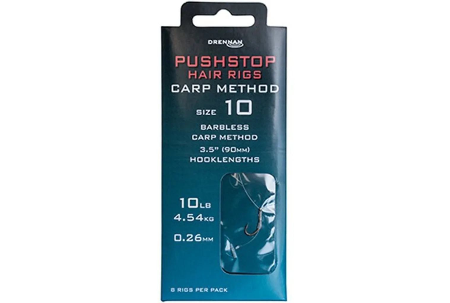 Drennan návazce Pushstop H'Rig Carp Method Barbless vel.12 / 8lb