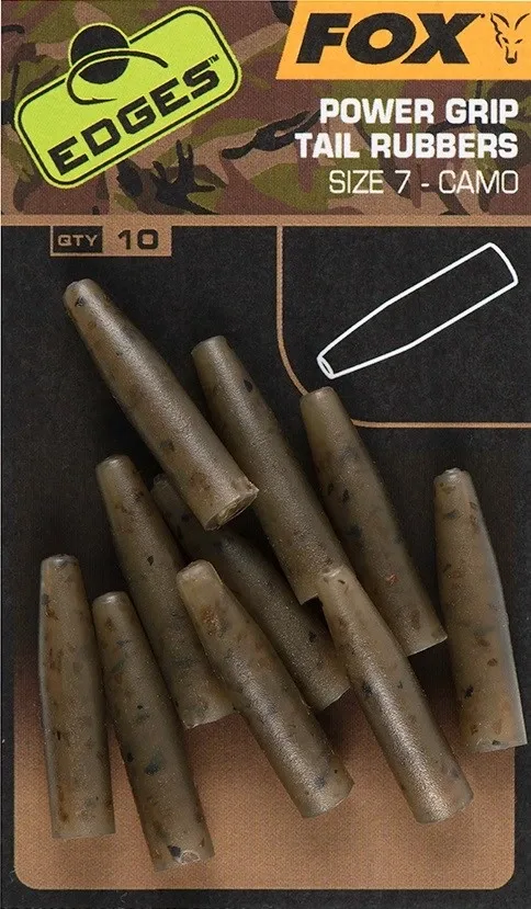 Fox Převleky Edges Camo Powergrip Tail Rubbers Velikost 7 10 ks