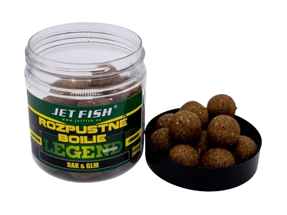 Jet Fish Rozpustné Boilie Rak & GLM 250ml Průměr: 20mm