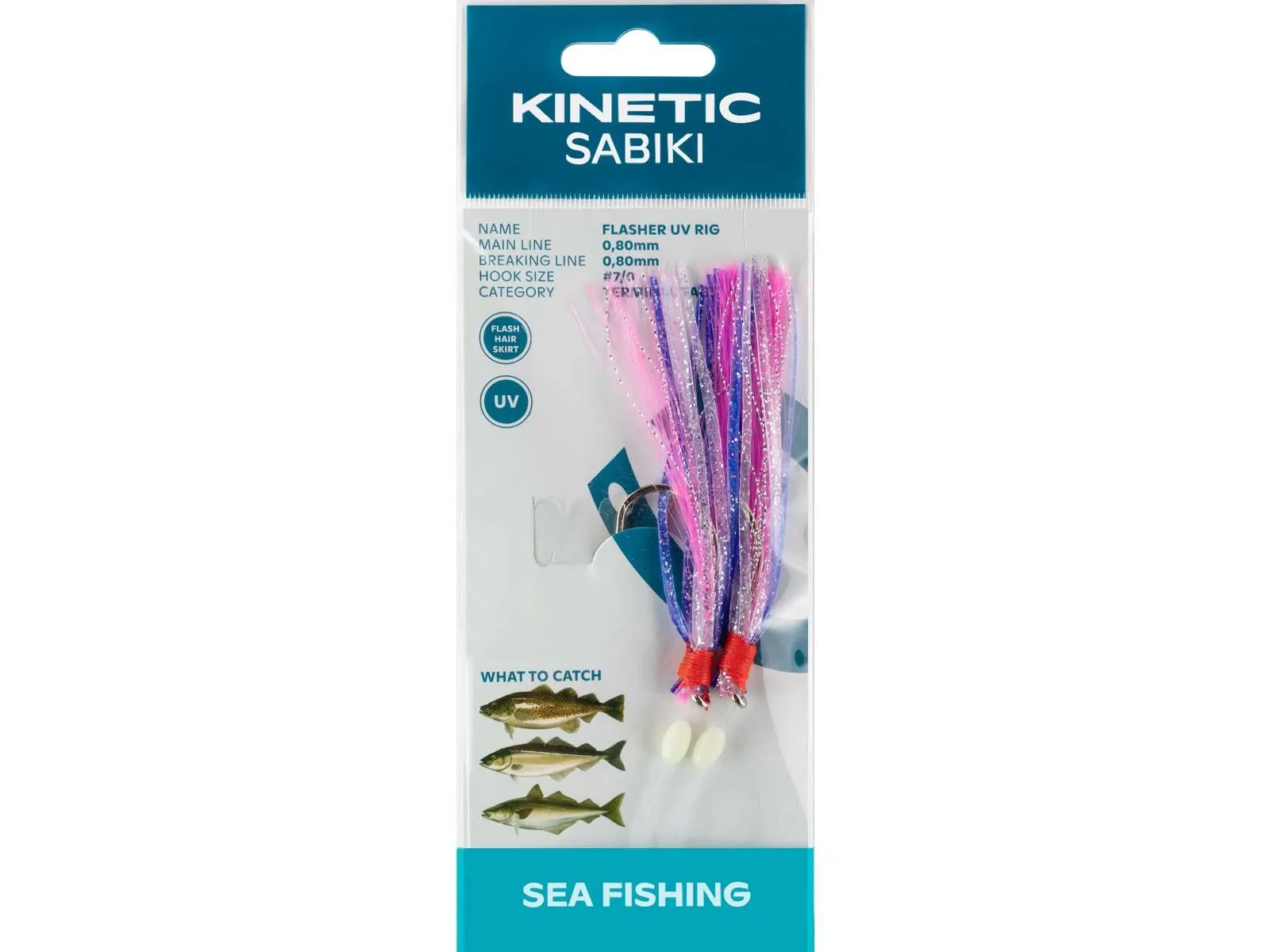 Kinetic Návazec Sabiki Flasher UV 2ks Barva: Purple/Pink/Silver, Velikost háčku: #7/0