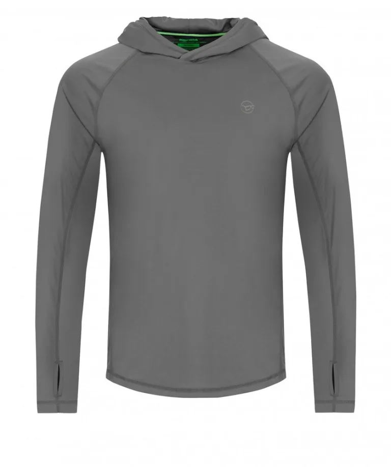 Korda UV triko UPF Hooded Top Charcoal - XL