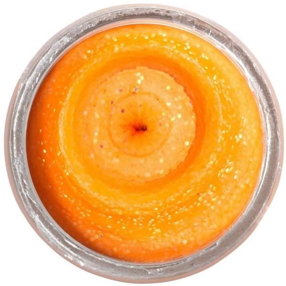 Berkley Těsto na pstruhy PowerBait Natural Glitter - Fluorescent Orange Glitter