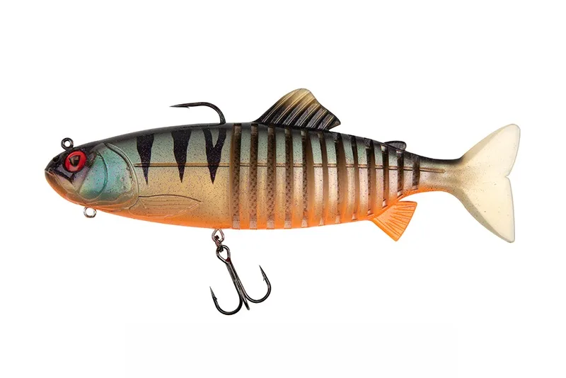 Fox rage gumová nástraha jointed replicants orange belly uv - 27 cm