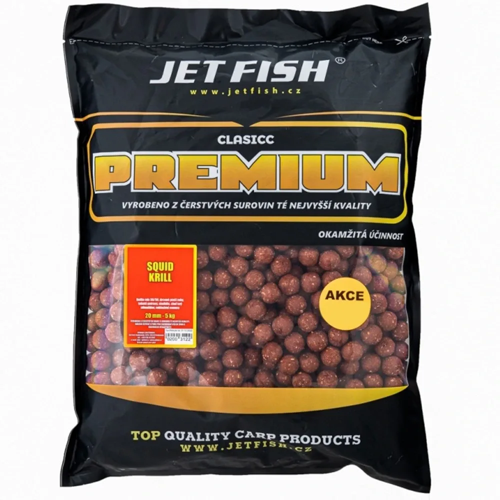 Jet Fish Boilie Premium Classic Squid / Krill Hmotnost: 5kg, Průměr: 20mm
