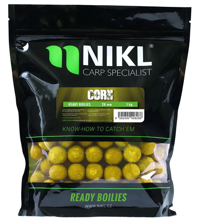 Nikl boilie ready corn - 1 kg 24 mm