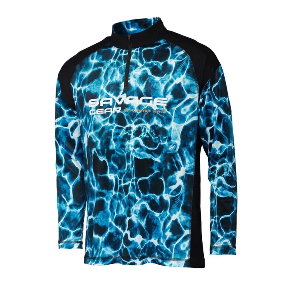 Savage Gear Triko Marine UV Long Sleeve T-Shirt - L