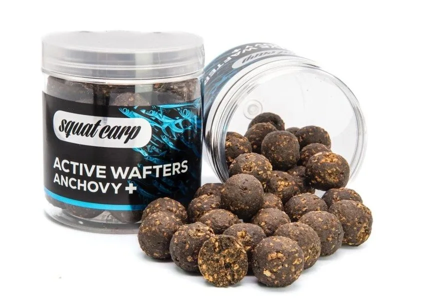 Squat carp vyvážené boilies active wafters anchovy+ - 150 g 24 mm