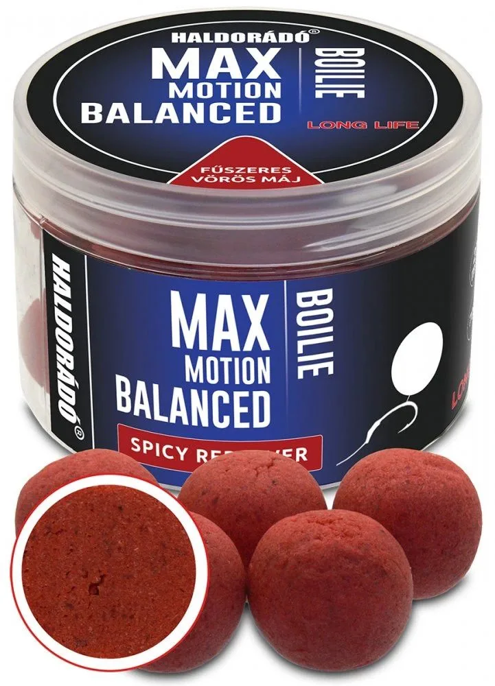 Haldorádó Boilies Balanced Max Motion 20mm 70g - Pikantní červená játra