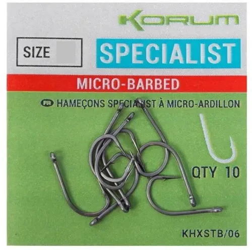Korum Háčky Xpert Specialist Micro Barbed Hooks 10ks Velikost háčku: #16