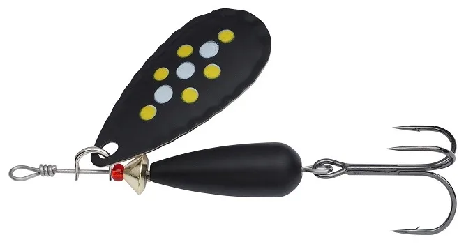 Abu garcia třpytka droppen spinners sinking matte black - 5,3 cm 12 g