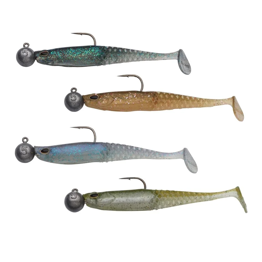 Berkley sada gumových nástrah powerbait cullshad slim rtf clear water mix 4 ks - 7,5 cm 5 g