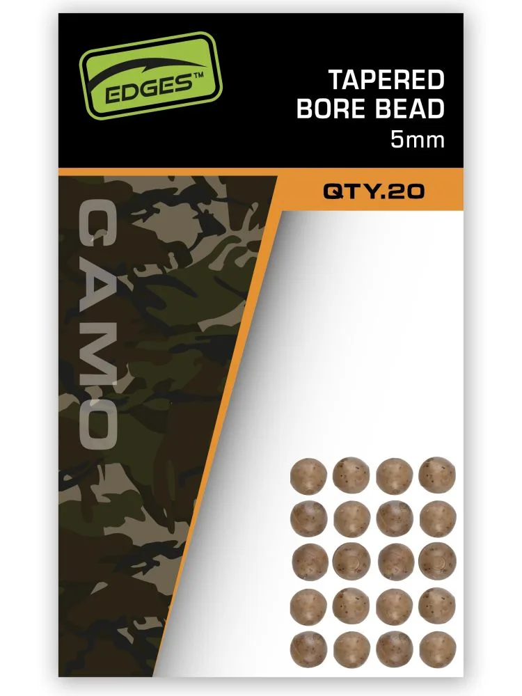 Fox nárazové kuličky edges camo tapered bore bead 5 mm 20 ks