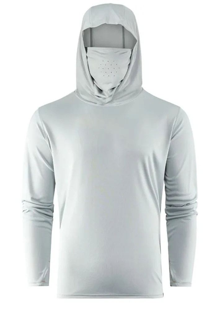 Grundéns UV Tričko Tough Sun Masked Hoodie Iceberg - XXXL