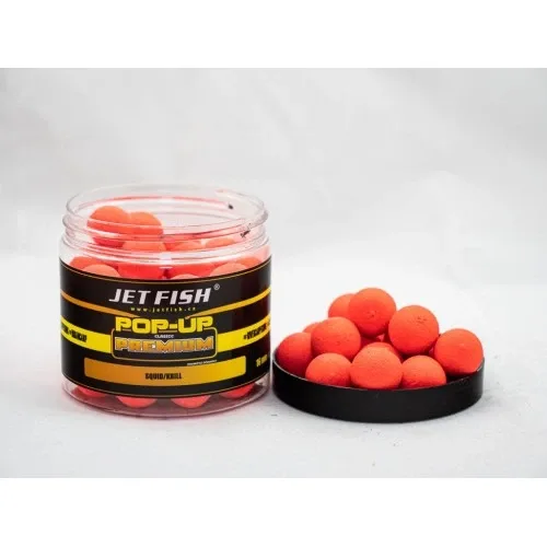 Jet Fish Plovoucí Boilies Premium Classic Pop Up Squid Krill Hmotnost: 60g, Průměr: 16mm