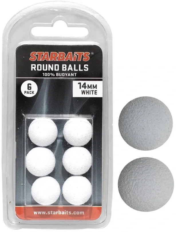 Starbaits Plovoucí Kulička Round Balls 14mm 6ks Varianta: bílá, Průměr: 14mm