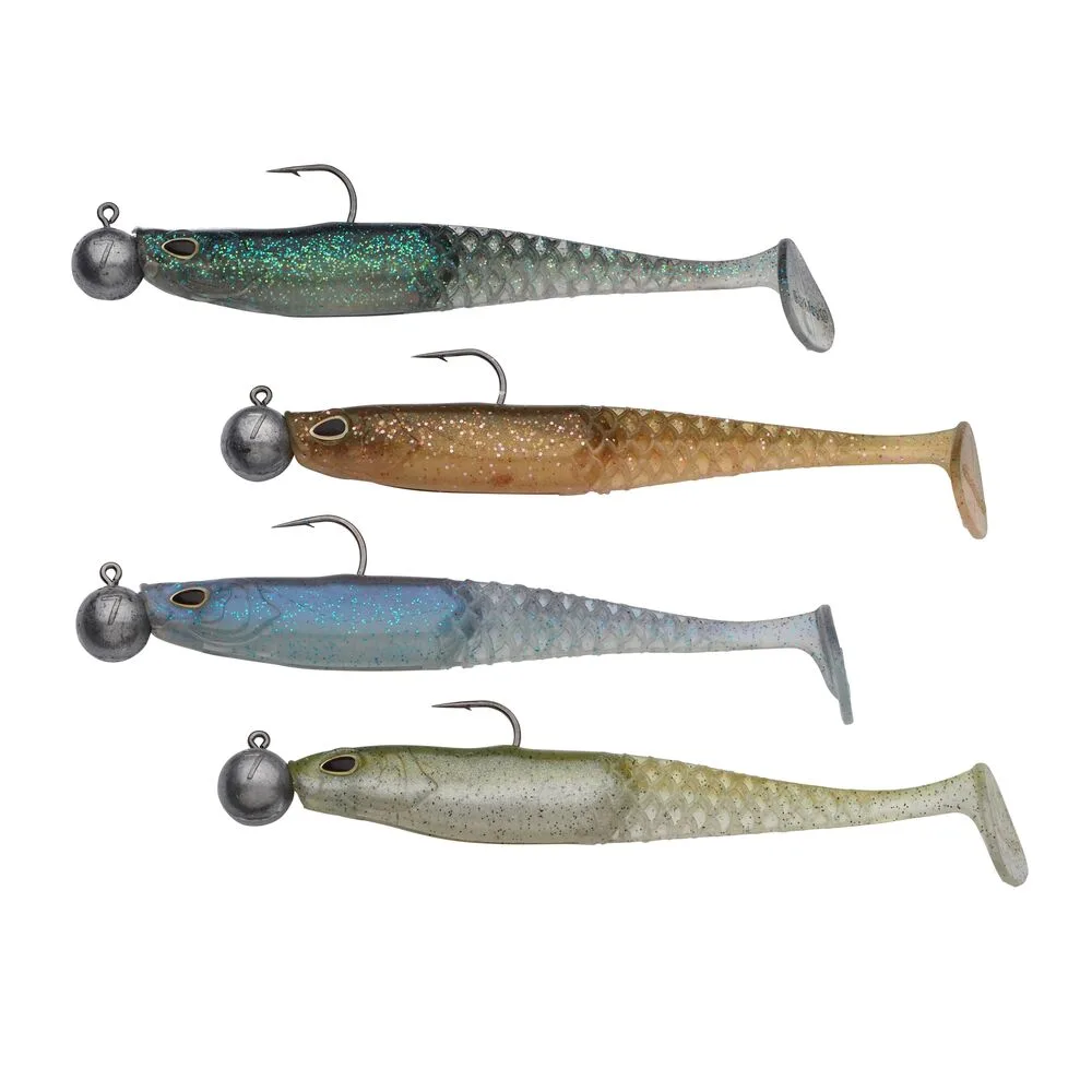 Berkley sada gumových nástrah powerbait cullshad slim rtf clear water mix 4 ks - 10 cm 7 g