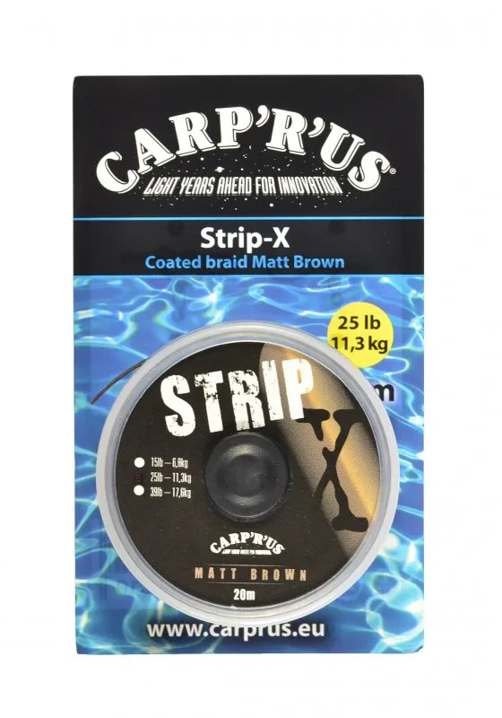 Carp ´R´ Us Carp´R ´Us Potahovaná Šňůrka Strip-X Matt Brown 20m Varianta: 25lb