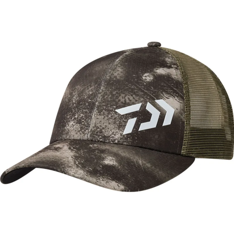 Daiwa kšiltovka 3d logo half mesh cap multi haze camo free