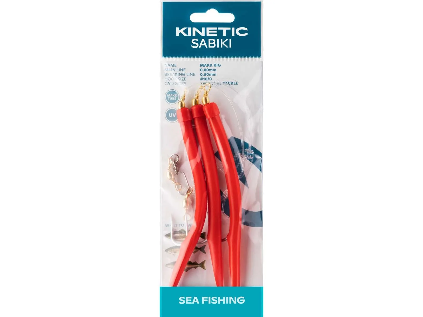 Kinetic Návazec Sabiki Makk Red 3ks Velikost háčku: #6/0