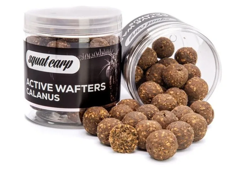 Squat carp vyvážené boilies active wafters calanus - 150 g 20 mm