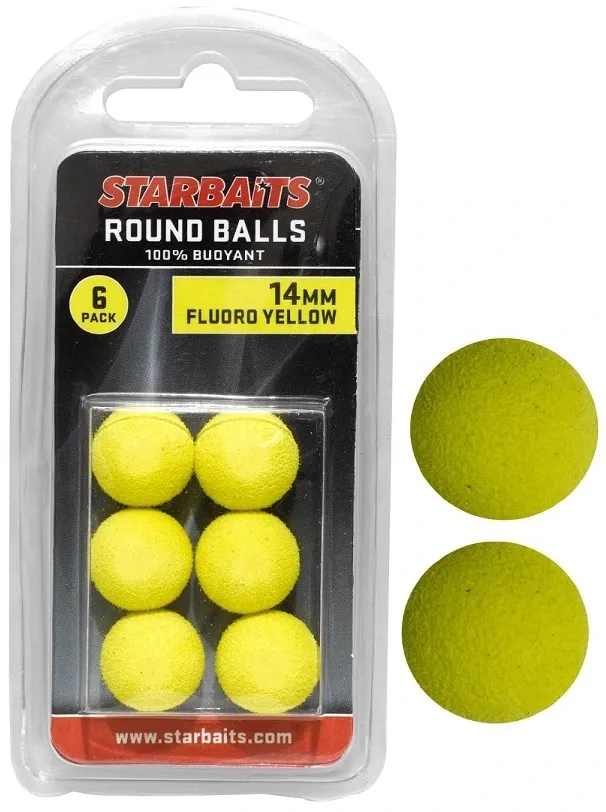 Starbaits Plovoucí Kulička Round Balls 14mm 6ks Varianta: Žlutá, Průměr: 14mm