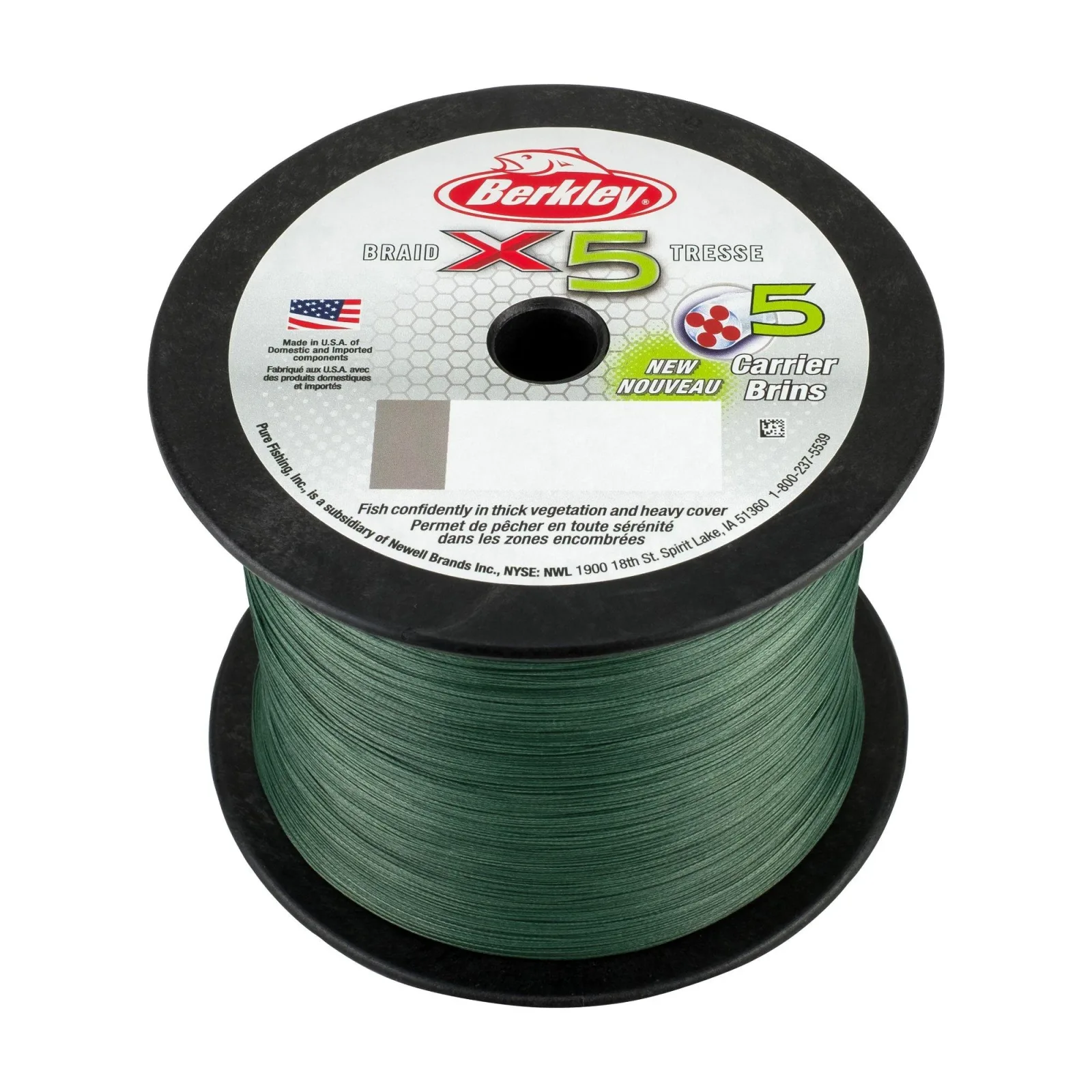 Berkley Pletená Šňůra X5 Braid 1m Nosnost: 12,1kg, Průměr: 0,12mm