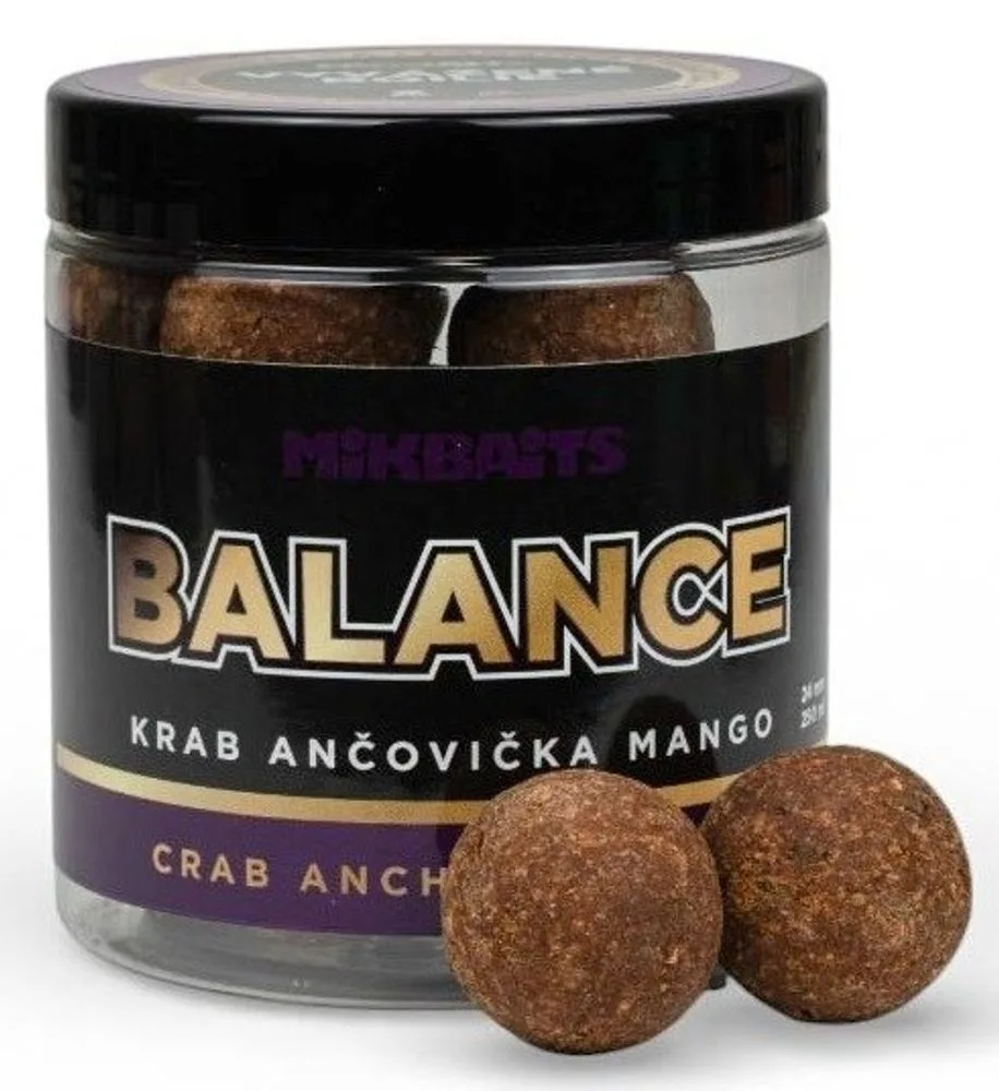 Mikbaits Boilies Fanatica Balance Krab Ančovička Mango 250ml - 24mm