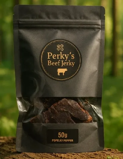 Perky´s jerky sušené hovězí maso popelky peppers 50 g