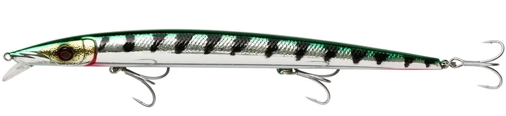 Savage gear wobler barra jerk sinking green barracuda - 17,5 cm 29 g